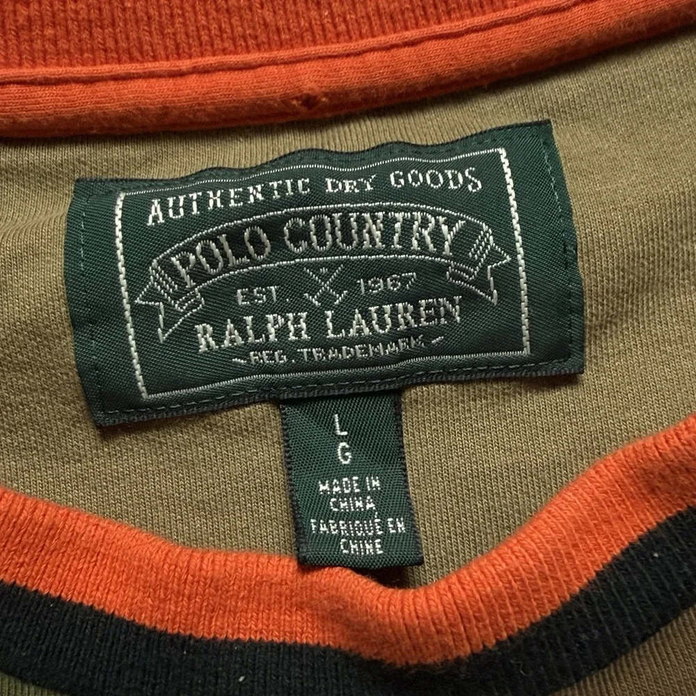 Ralph Lauren Country Camo Polo Bear Sweatshirt Mens L Sportsman National Park